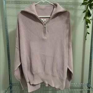 AERIE Pink Quarter Zip